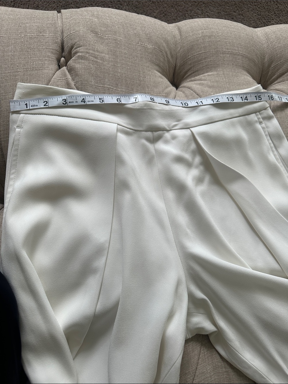 rag & bone Ivory Wide-Leg Pleated Trousers - Picture 10 of 10